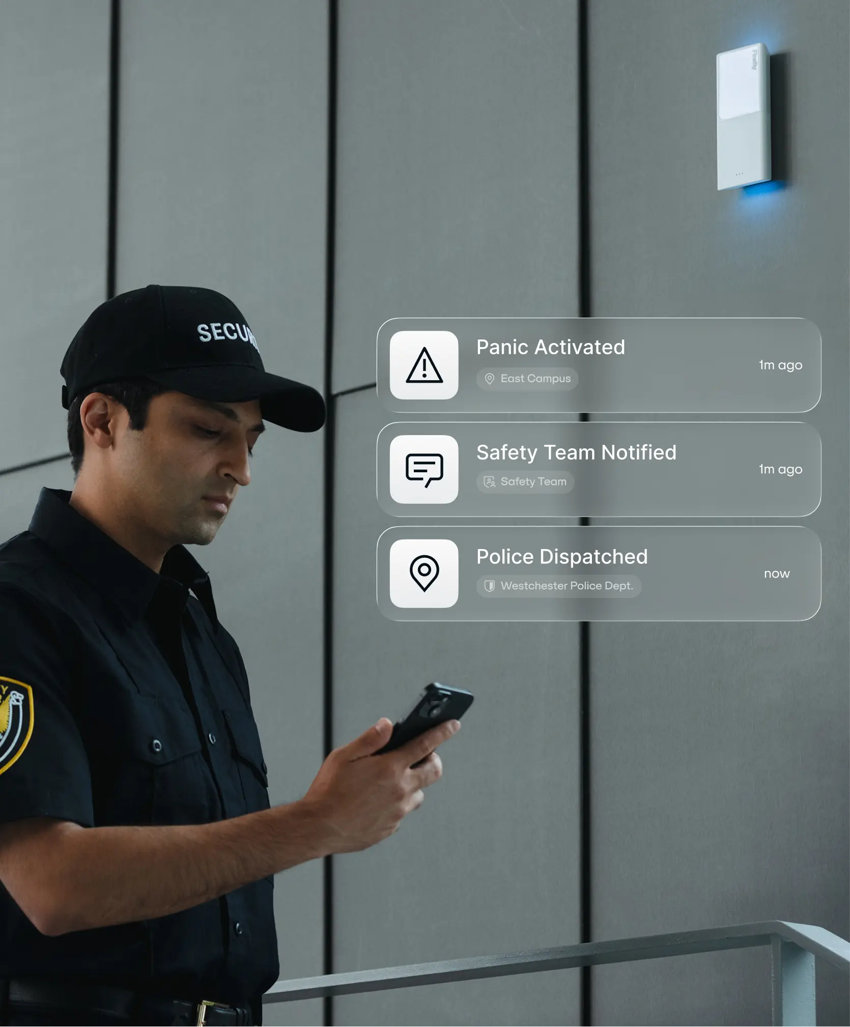 Real-time notifications across your campus.